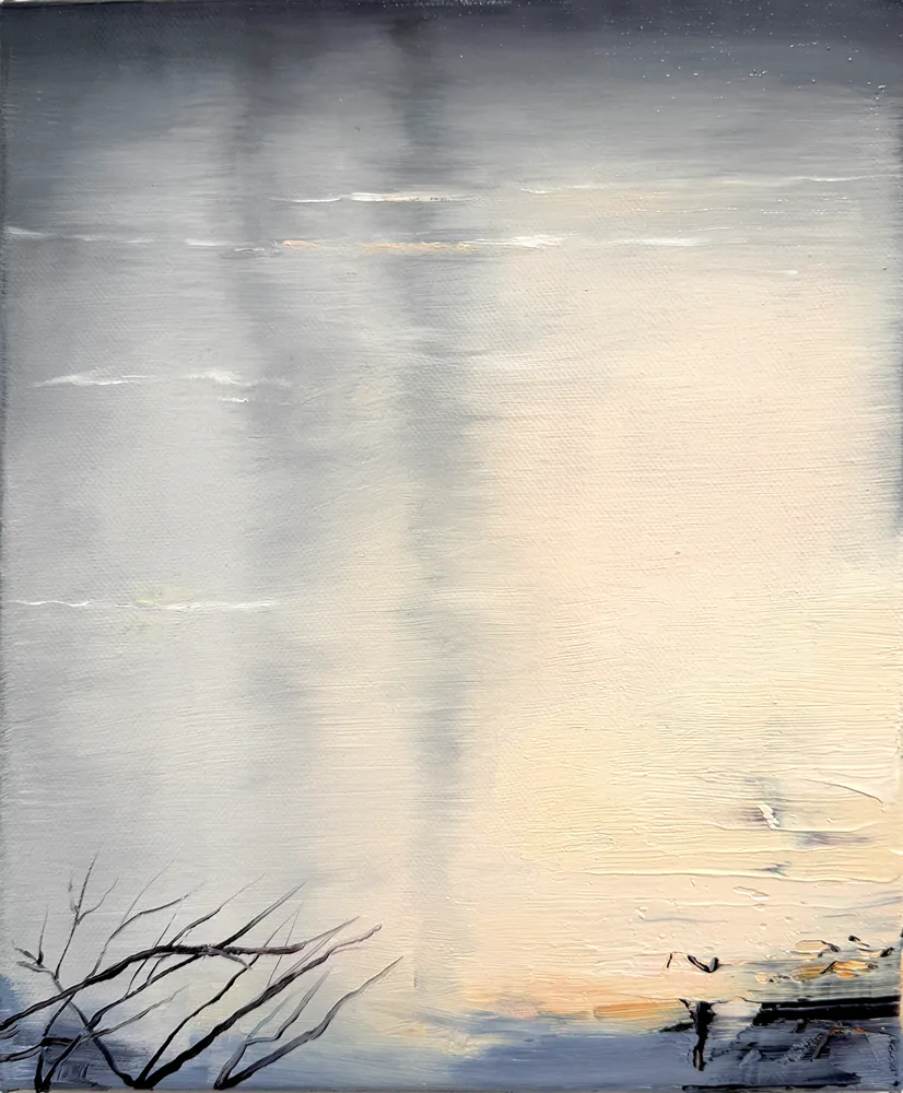 Winter 1/4, 2026, Öl auf Nessel, 30 x 25 cm